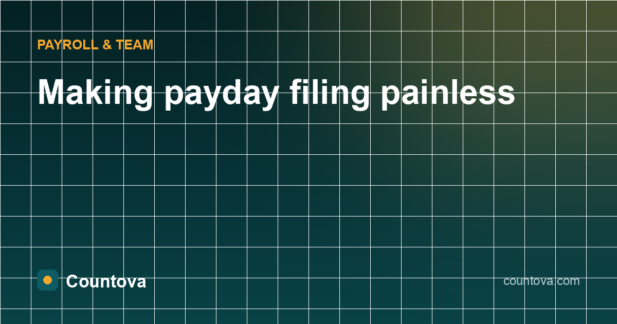 Making payday filing painless - Countova blog banner
