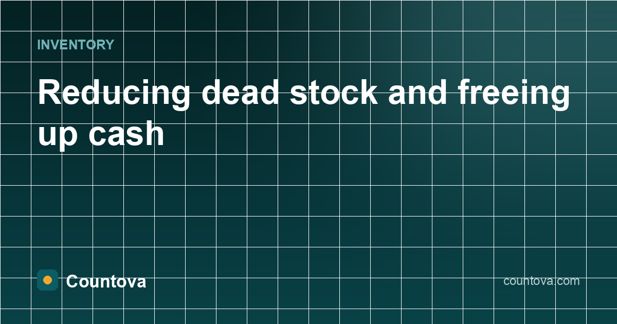Reducing dead stock and freeing up cash - Countova blog banner