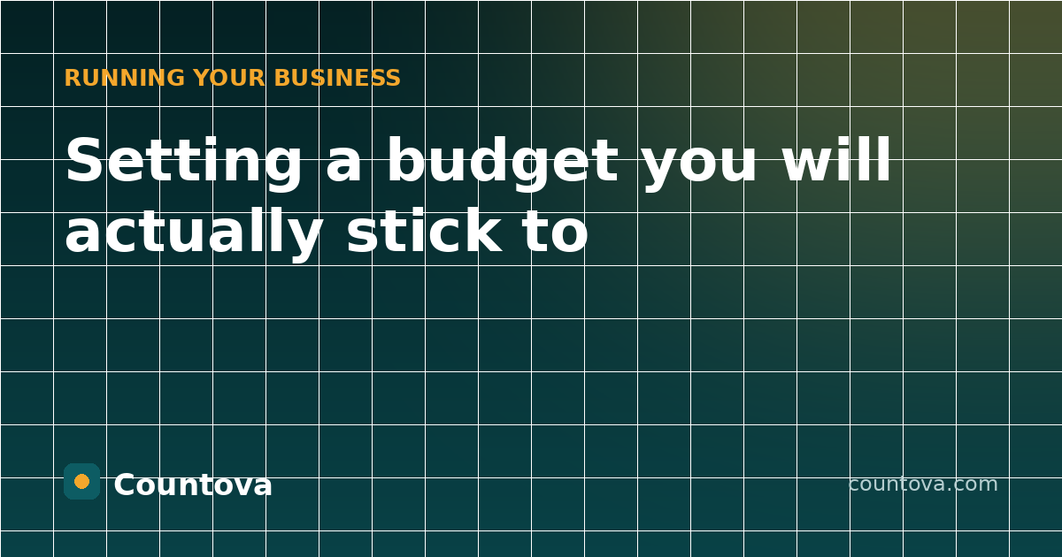 Setting a budget you will actually stick to - Countova blog banner
